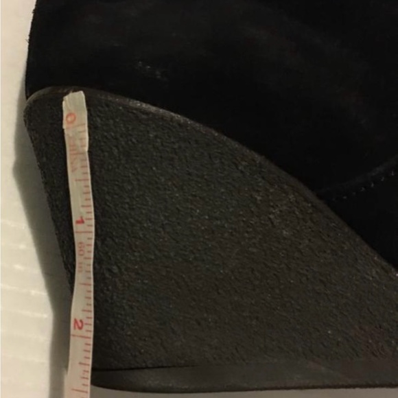Salvatore Ferragamo Knee high Boots Suede Wedges Black size 8.5 Italy Women’s - Picture 5 of 10